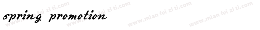 spring promotion字体转换